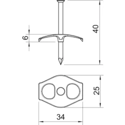 2222833 - Nagel-Fix 3x40mm Polypropylén priehľadná