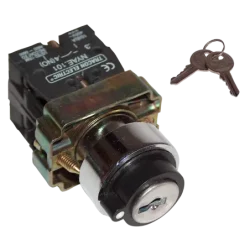 NYBG65KKT - Krabicový otoč.spín.so zám., ľav.OFF, 2-poloh., pružin.návr. 1×NC+1×NO, 3A/230V AC, IP44