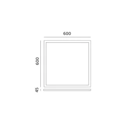 001787 - Rám 45mm pre LED panel 60x60 kliknite na Kobi 001787 - Rám 45mm pre LED panel 60x60 kliknite na Kobi
