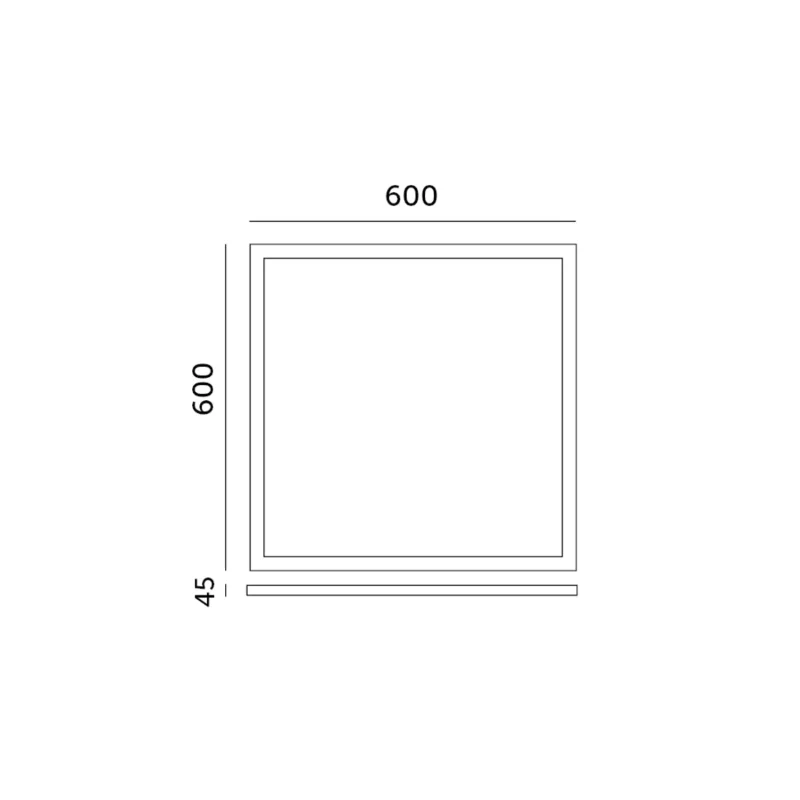 001787 - Rám 45mm pre LED panel 60x60 kliknite na Kobi 001787 - Rám 45mm pre LED panel 60x60 kliknite na Kobi