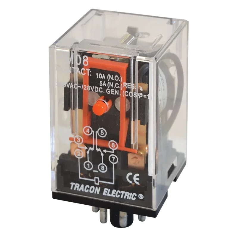 RM08-24DC - Priemyselné relé 24V DC / 2×CO, (3A, 230V AC / 28V DC)