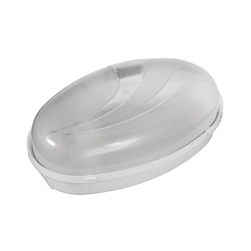 D.3176 - Svietidlo PANDA OVAL, E27, 25W, priehľadný tienidlo, biela základňa, odolné voči UV žiareniu, 230V, IK10, IP65 D.3176 - Svietidlo PANDA OVAL, E27, 25W, priehľadný tienidlo, biela základňa, odolné voči UV žiareniu, 230V, IK10, IP65