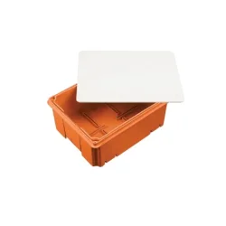R.8145 - Krytka pre bleskozvodovú prípojku, nastaviteľná, biely kryt, 210 × 165 × 150 mm, oranžová, IP20