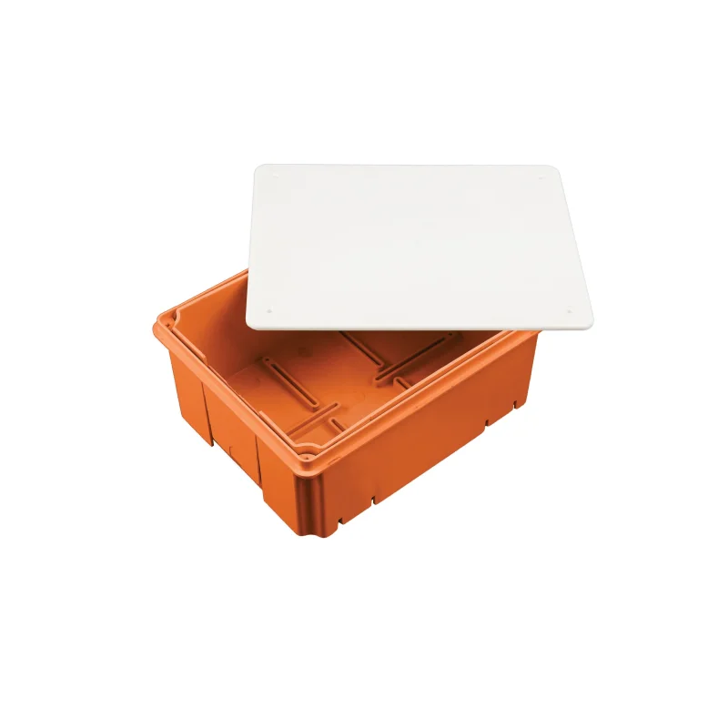 R.8145 - Krytka pre bleskozvodovú prípojku, nastaviteľná, biely kryt, 210 × 165 × 150 mm, oranžová, IP20