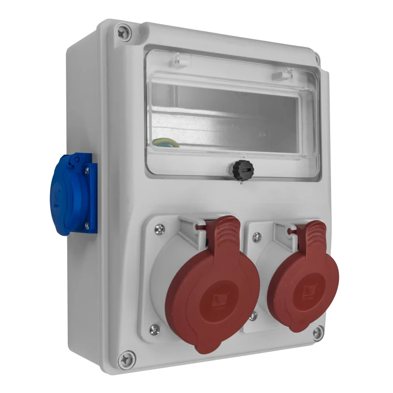B.1810 - Rozvádzač R-BOX 240 8S: 1x32A/5P, 1x16A/5P, 2x250V, 400V, IP44