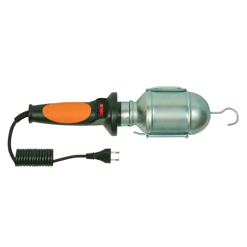 D.3036G - Ručné svietidlo PL-2, E27, 18W, s káblom H05RN-F 2x0,75mm2 - 5m, oranžové, 230V, IP20