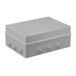 S-BOX 606 - Hermetická skrinka S-BOX 300x220x120, 12 s tesniacimi krúžkami, sivá, IP65