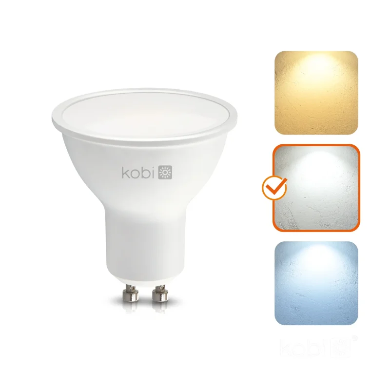 001200 - LED žiarovka GU10 1W 4000K Kobi