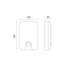 004142 - LED fasádne svietidlá BAVANO 15W 3CCT LX IP54 čierne Kobi Premium