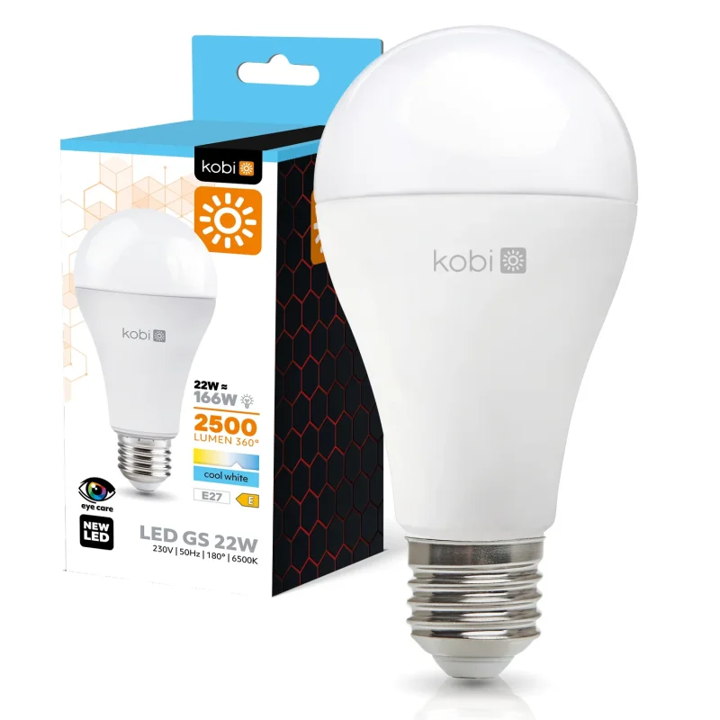 004300 - LED žiarovka GS 22W E27 6500K Kobi