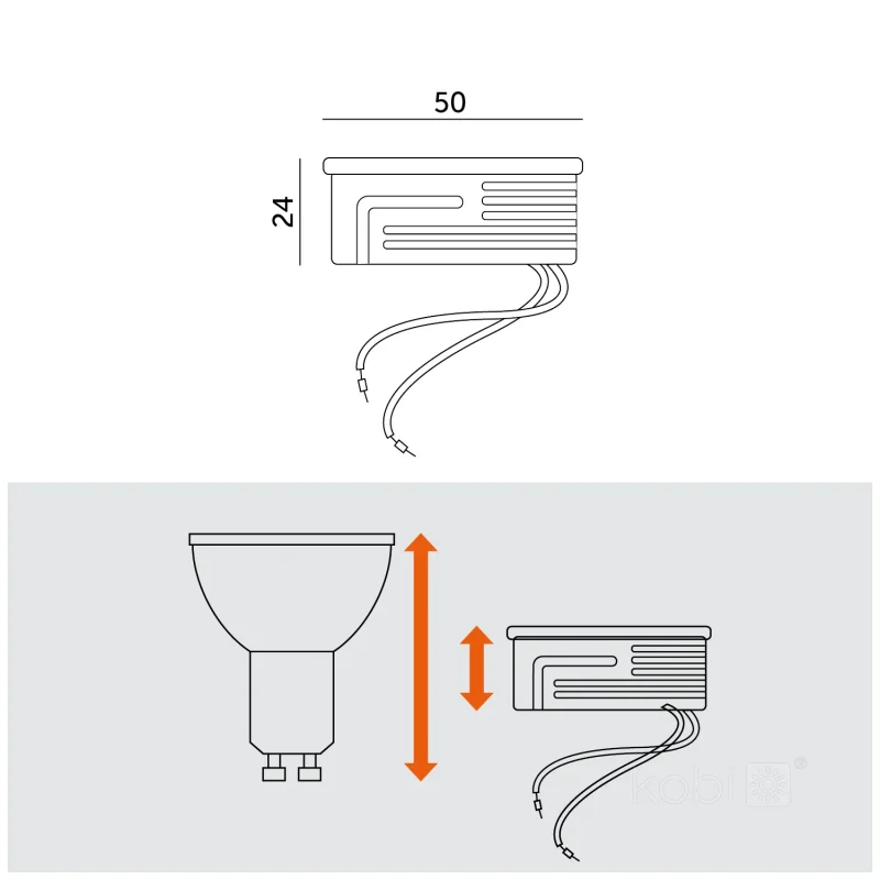 001243 - LED žiarovka INSERT 6,5W 4000K mliečna Kobi