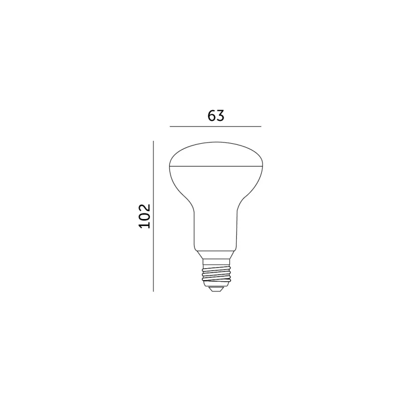 001355 - LED žiarovka R63 8W E27 3000K Kobi