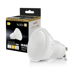 001235 - LED žiarovka GU10 9W 3000K Kobi Premium