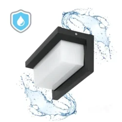 003705 - Záhradná nástenná lampa LED LENTERO 12W 4000K LX IP54 black LED2B