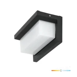 003705 - Záhradná nástenná lampa LED LENTERO 12W 4000K LX IP54 black LED2B