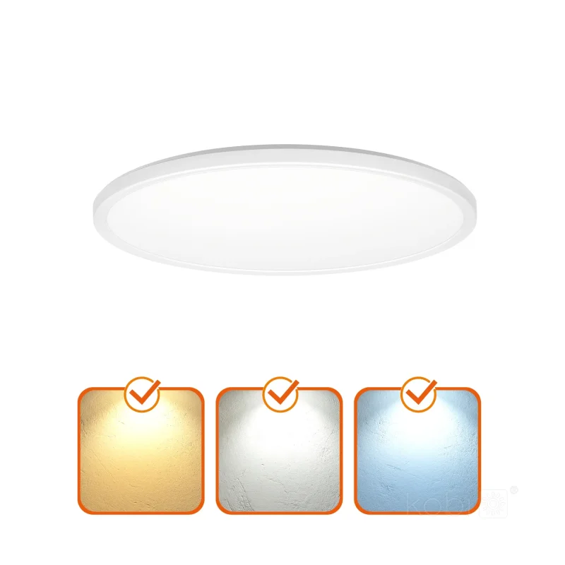 004104 - Stropné LED svietidlo NIVERA CIRCLE 18W 3CCT LX IP54 biele Kobi Premium