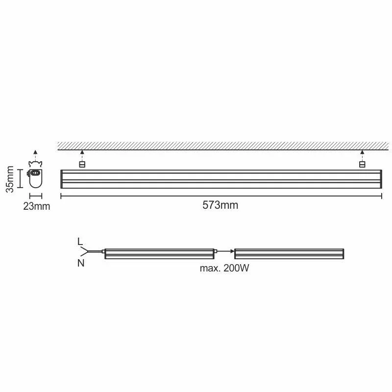 LNL822 - LED svietidlo 9W / IP20 T5 / 600 / 2835 / 4000K - LNL822