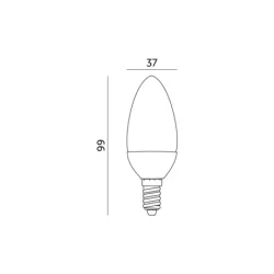 001362 - LED žiarovka SW 4,5W E14 3000K Kobi