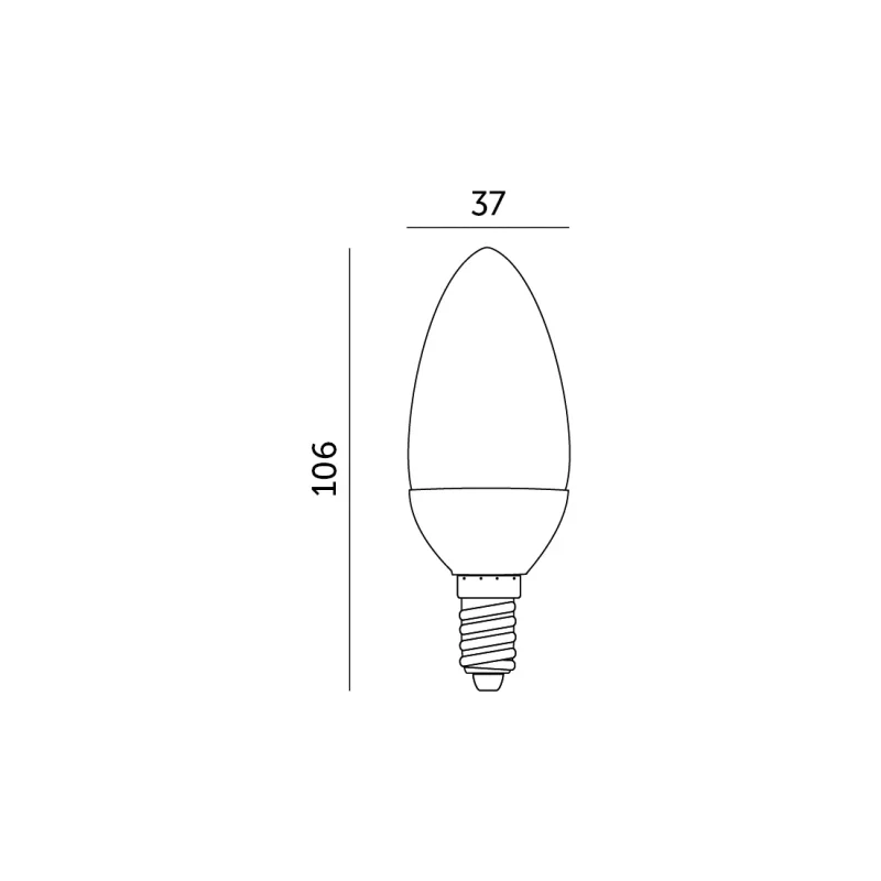 001372 - LED žiarovka SW 9W E14 6000K Kobi Premium