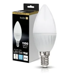 001372 - LED žiarovka SW 9W E14 6000K Kobi Premium