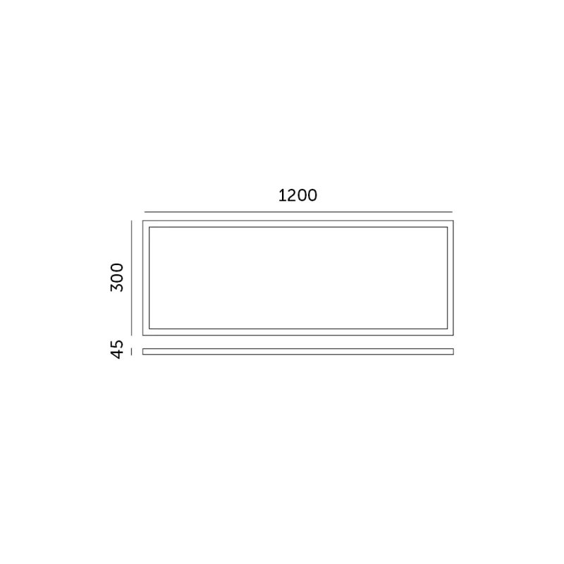 001785 - Rám 45mm pre LED panel 30x120 kliknite na Kobi