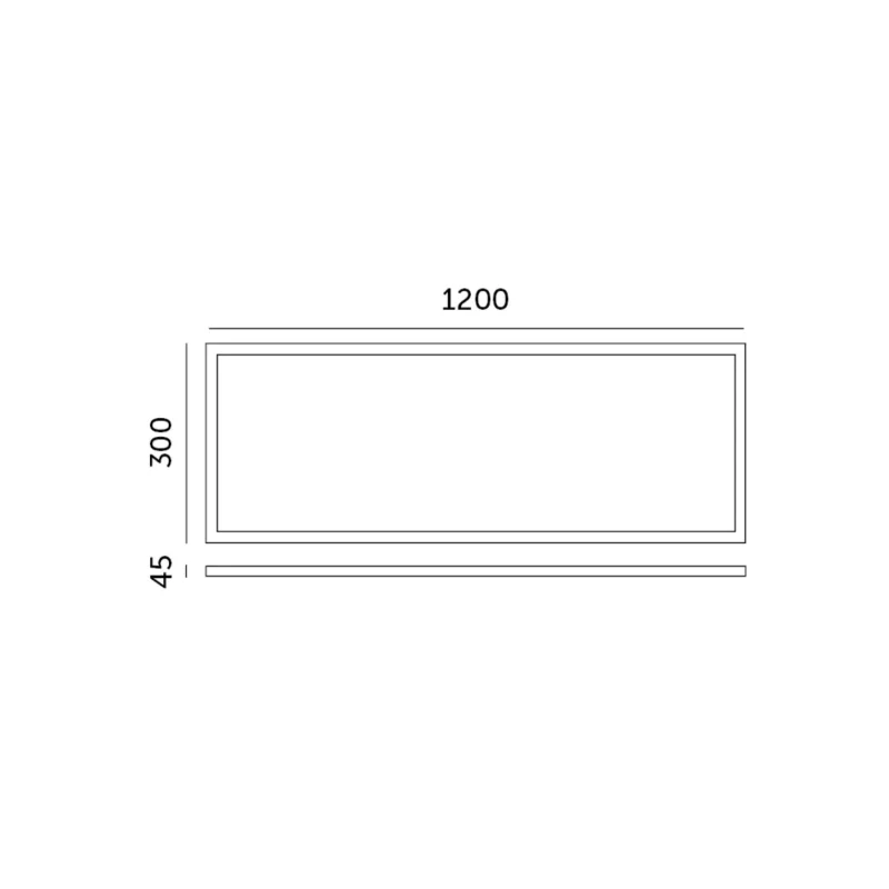 001785 - Rám 45mm pre LED panel 30x120 kliknite na Kobi