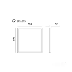003821 - LED panel CAPRIG225-36-40W60x603CCTIP44Kobi Pro