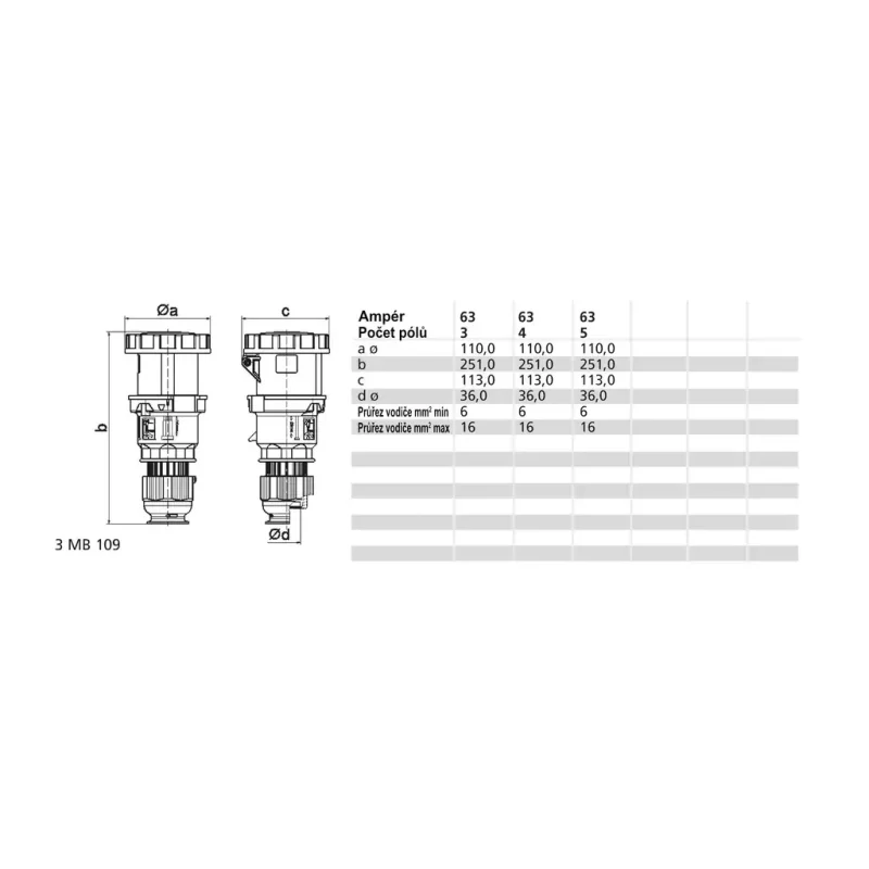 H.7010B-50 Plochá príchytka 2x1 6/4