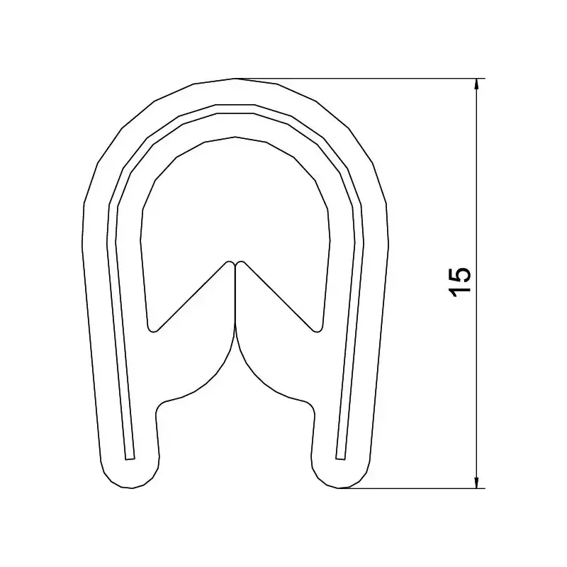 6072895 - Ochranný pás na hrany pre plechy Polyvinylchlorid čierna