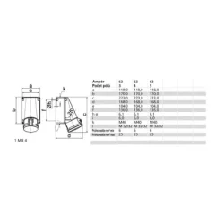 HS4142AN - AXOLUTE ZÁSUVKA 2P+T AUTOMATICKÉ SVORKY ANTRACIT