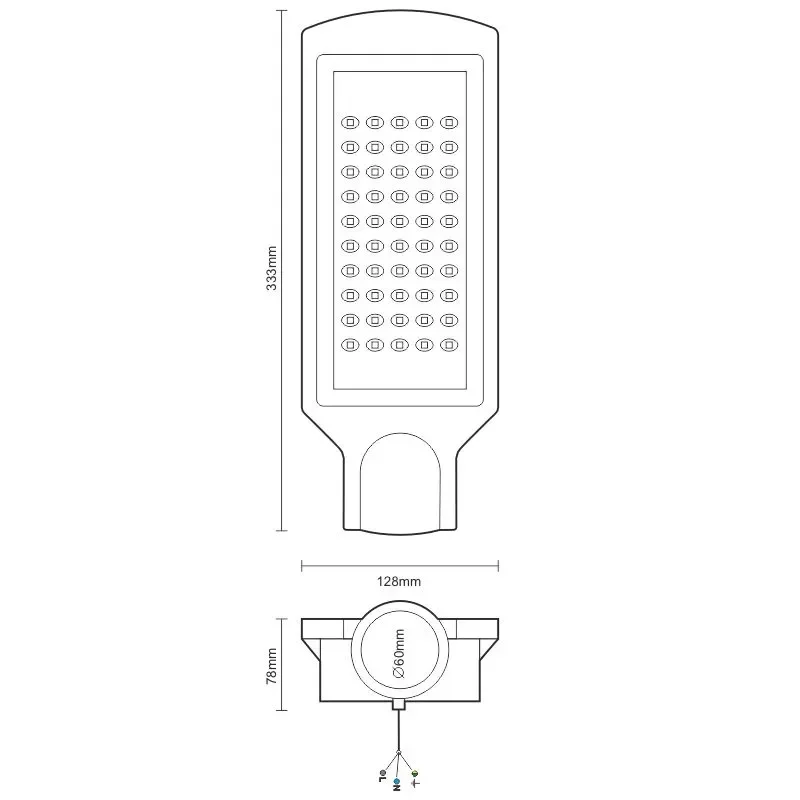 LSL321N - LED pouličné svietidlo 30W / 4000K - LSL321N