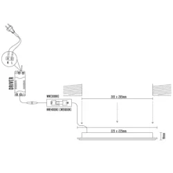 LPL234 - LED vsadený panel 18W / PS / SMD / CCT / WH - LPL234