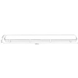 TL401 - Prachotesné žiarivkové svietidlo na 2 x T8 ( 120cm LED trubica ) - TL401