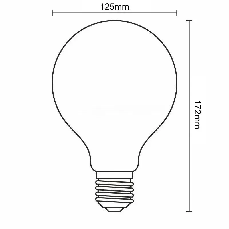 ZLF924 - LED žiarovka / filament 18W - G125 / E27 / 4000K - ZLF924