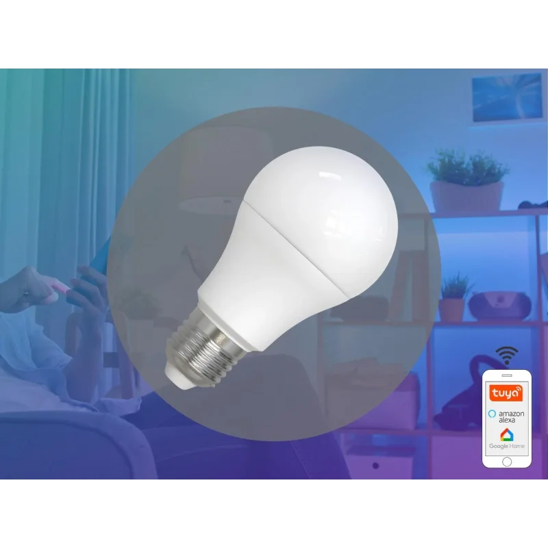 ZLS532W - LED žiarovka WIFI 9W - A60 / E27 / CCT + RGB - ZLS532W