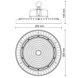 LU422N - LED svietidlo High Bay UFO 150W / IP65 / 5000K - LU422N
