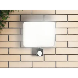LF7024S - Vonkajší čierny LED reflektor so senzorom 50W / 4000K - LF7024S