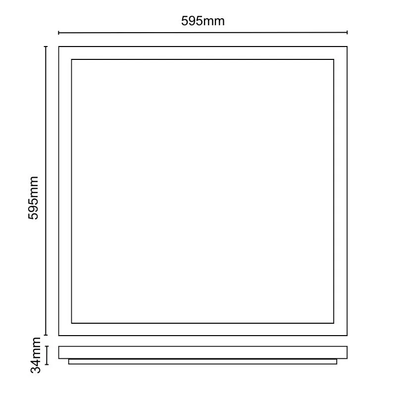 PL5524 - LED podhľadový panel backlite 40W / 595x595 / SMD / 4000K / WH - PL5524