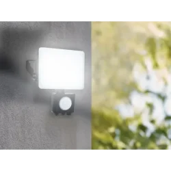 LF7022S - Vonkajší čierny LED reflektor so senzorom 20W / 4000K - LF7022S