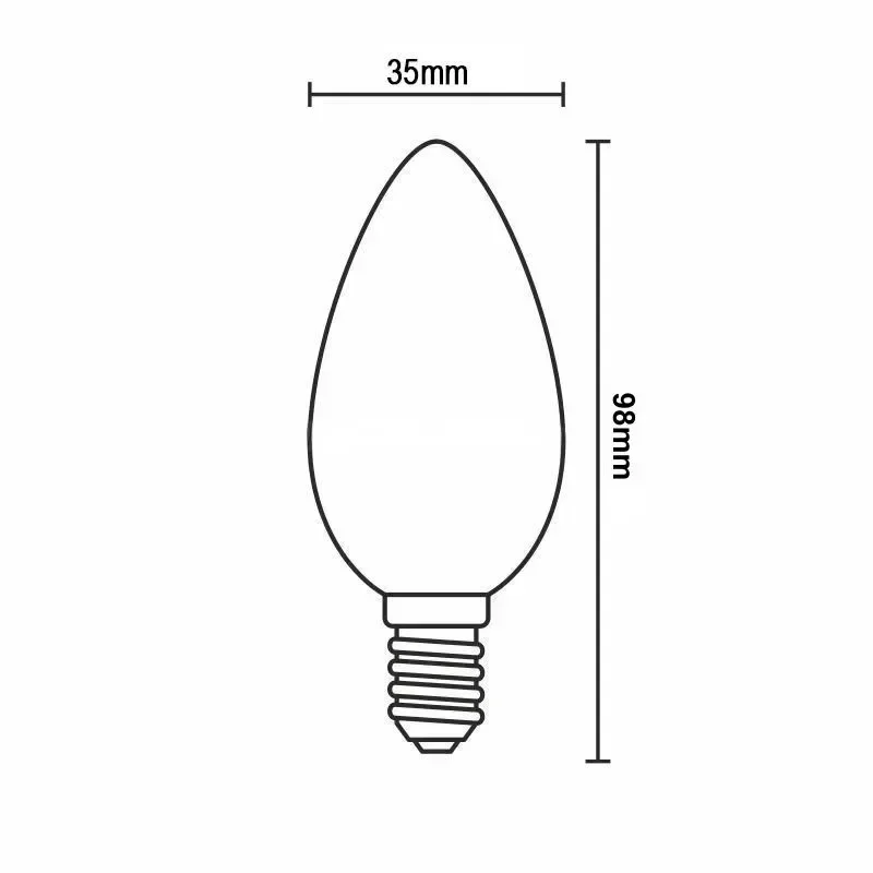 ZWF206 - LED žiarovka / filament BIELY 4,5W - C35 / E14 / 4000K - ZWF206