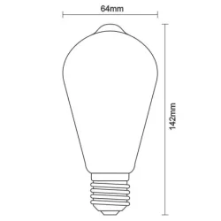 ZLF925 - LED žiarovka / filament 12W - ST64 / E27 / 4000K - ZLF925