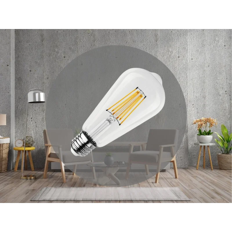 ZLF925 - LED žiarovka / filament 12W - ST64 / E27 / 4000K - ZLF925