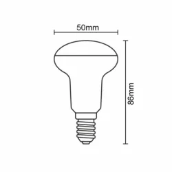 ZLS205 - LED žiarovka 6W - R50 / E14 / SMD / 6500K - ZLS205