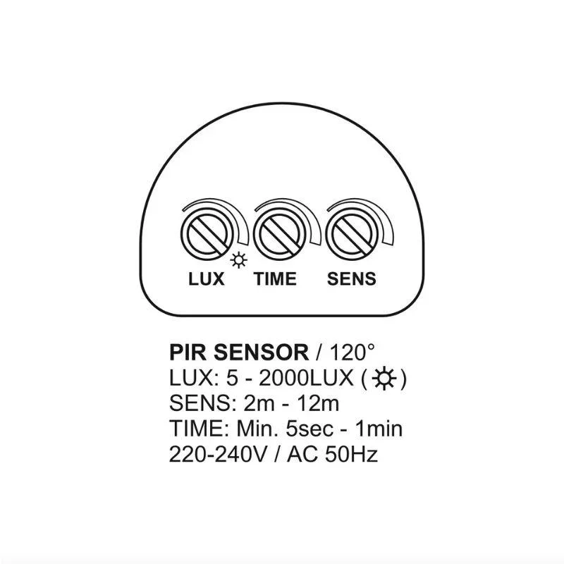 LFX021 - Vonkajší LED reflektor s PIR senzorom 24W / 4000K - LFX021