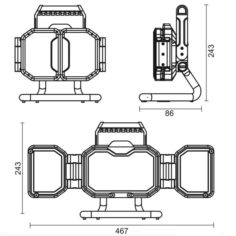 WL25R - LED prenosné pracovné nabíjacie svietidlo 30W - WL25R