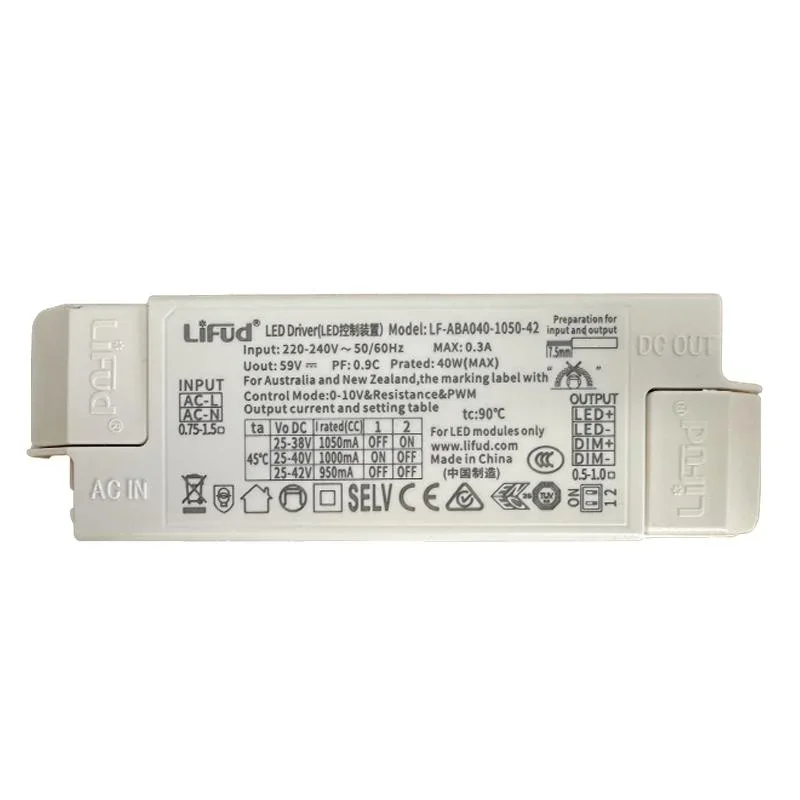 D01040W - Stmievateľný Driver LIFUD 0-10V na 40W LED panel - D01040W
