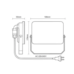 LF7124 - Vonkajší biely LED reflektor 50W / 4000K - LF7124