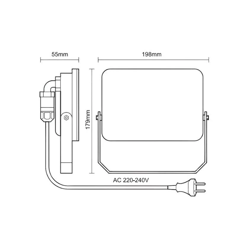 LF7124 - Vonkajší biely LED reflektor 50W / 4000K - LF7124