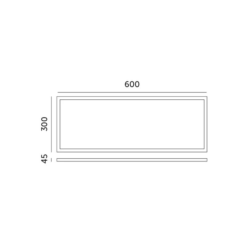 001786 - Rám 45mm pre LED panel 30x60 kliknite na Kobi
