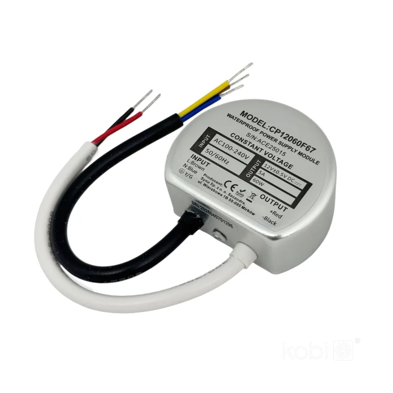 004580 - Hermetický LED napájací zdroj 12V 60W 5,00A IP67